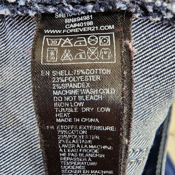 2.1 Denim Skinny Distressed Dark Washed Blue Jeans Women's Size 24 - Picture 8 of 9